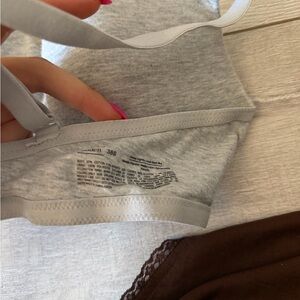 Light Gray Bralette with Thin Straps